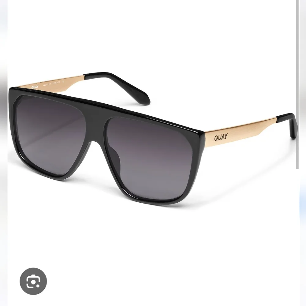 NWT QUAY AUSTRALIA "NO CURFEW OVERSIZED POLARIZED SHIELD SUNGLASSES UNISEX - Picture 2 of 5